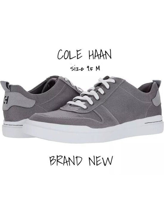 Cole Haan Other - Cole Haan GrandPro Rally Gray Canvas Court Sneakers Men’s Size 9.5 - Brand New
